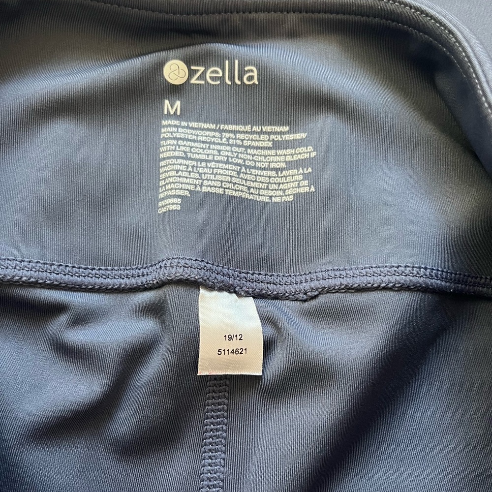 Zella Cropped Leggings Blue Size Medium - Picture 2 of 10
